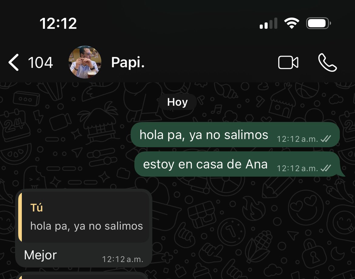 mi papá cuando le digo que se canceló el plan