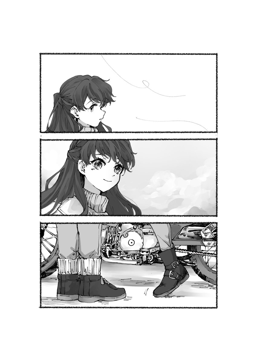 許可をいただいたので公開します
去年参加させていただいた里彩さん主催の合同で描いたるりめぐタンデム漫画です(4/8) 