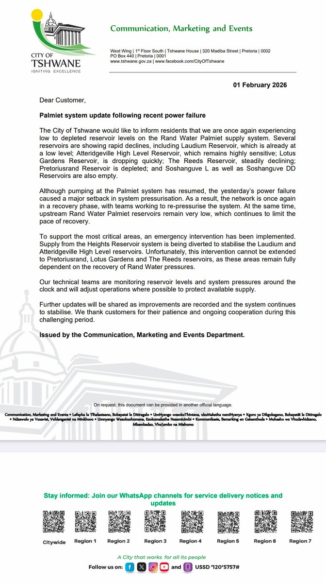 City of Tshwane tweet media