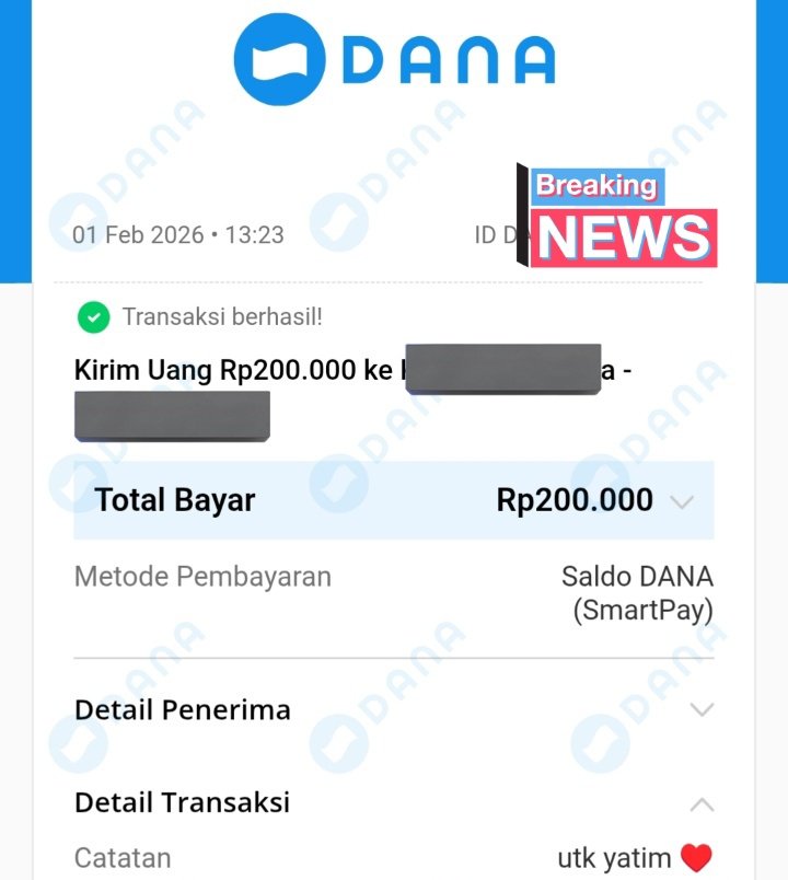 BREAKING NEWS 
Alhamdulillah, terima kasih 
Anak yatim disekolah saya dapat santunan dari mbok <a href="/mbokeboyen/">Mbokne Boyen</a> 
Doa saya dan segenap guru semoga mboke boyen &amp; keluarga diberi limpahan rejeki, sehat selalu dan dimudahkan segala urusannya. Aamiin