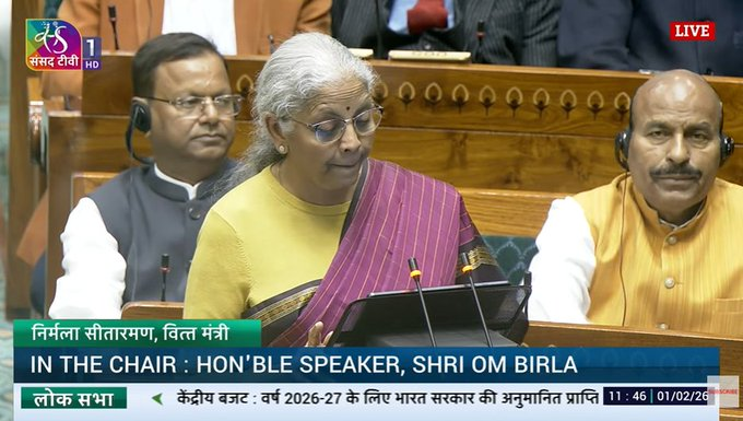 otvnews's tweet photo. #UnionBudget2026 big updates:

- New Income Tax Act to come into effect from April 1, 2026

- TCS rate to be reduced for pursuing education and health purposes - from 5% to 2%

#UnionBudget2026 #Budget2026 #NirmalaSitharaman #UnionBudgetWithOTV https://t.co/IOgMjMQnjd