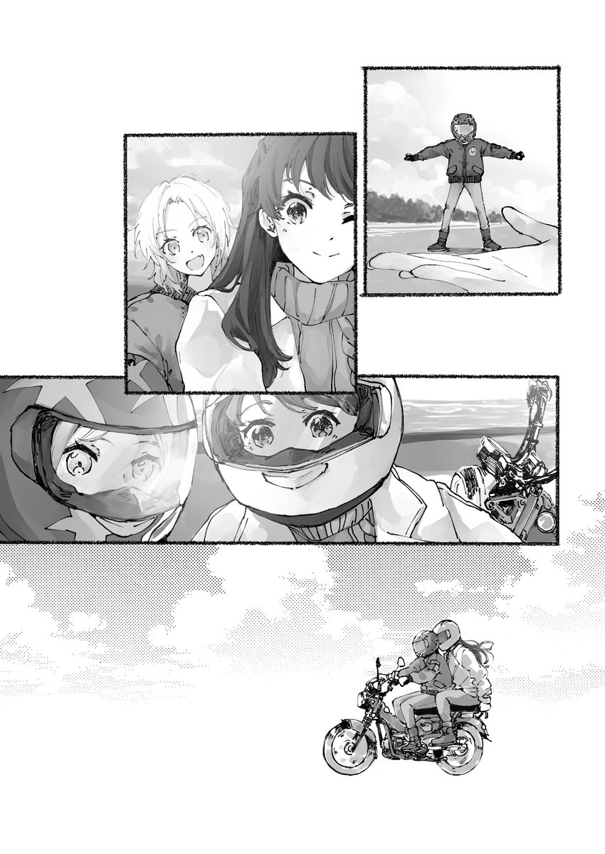 許可をいただいたので公開します
去年参加させていただいた里彩さん主催の合同で描いたるりめぐタンデム漫画です(4/8) 