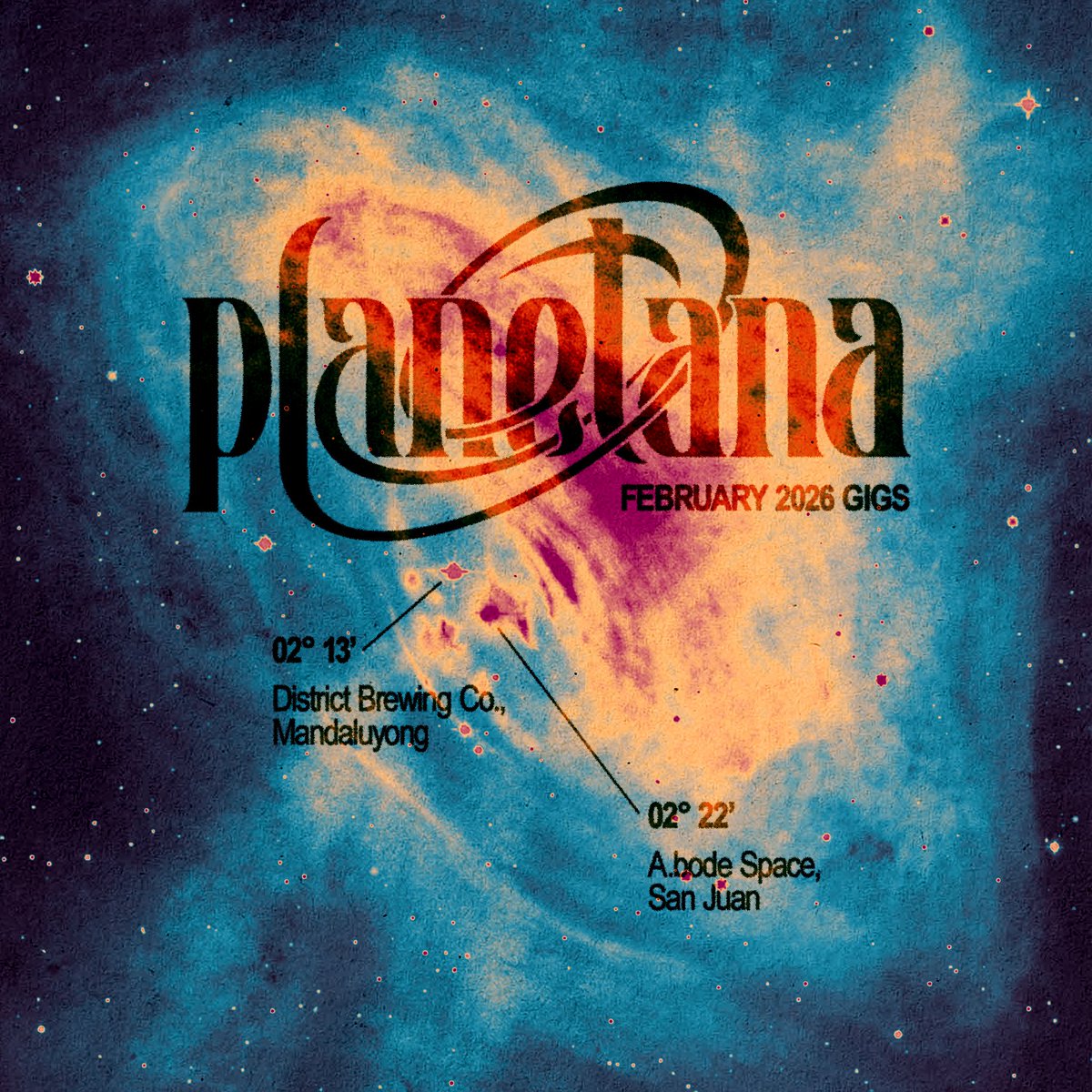 planetanamusic's tweet photo. 📡 signals from planetana: live this february

The District Sessions
📅 FEBRUARY 13
📍 District Brewing Company, Mandaluyong

Sala Sessions
📅 FEBRUARY 22
📍 A.bode Space, San Juan

hope to see you under the same sky 💫

#planetana https://t.co/6C17d2xmqr