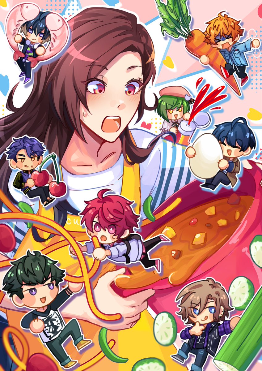 MY PIECE FOR <a href="/awpoc_zine/">A Warm Plate of Curry Zine 🍛</a> ! 
it was such an honor to be a part of this zine w so many izumichan fans 🫶🍛 shoutout to our curry queen!!!