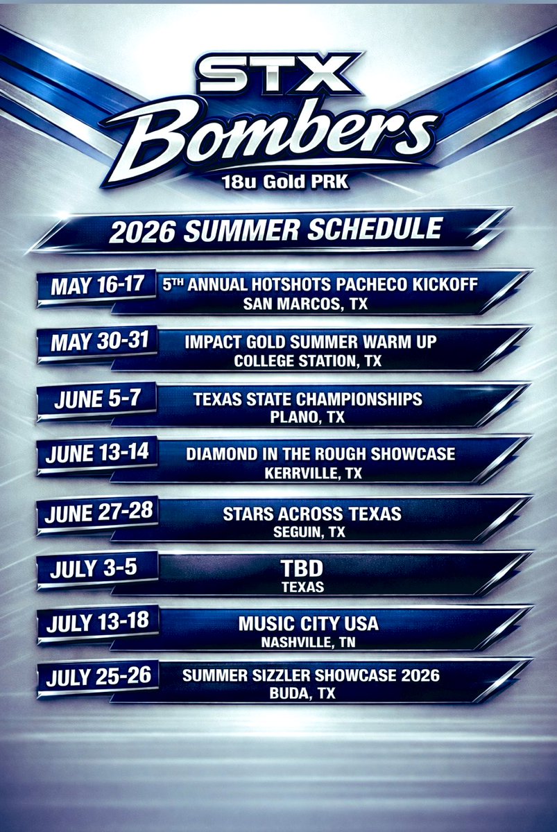 STX Bombers 18U Gold PRK tweet media