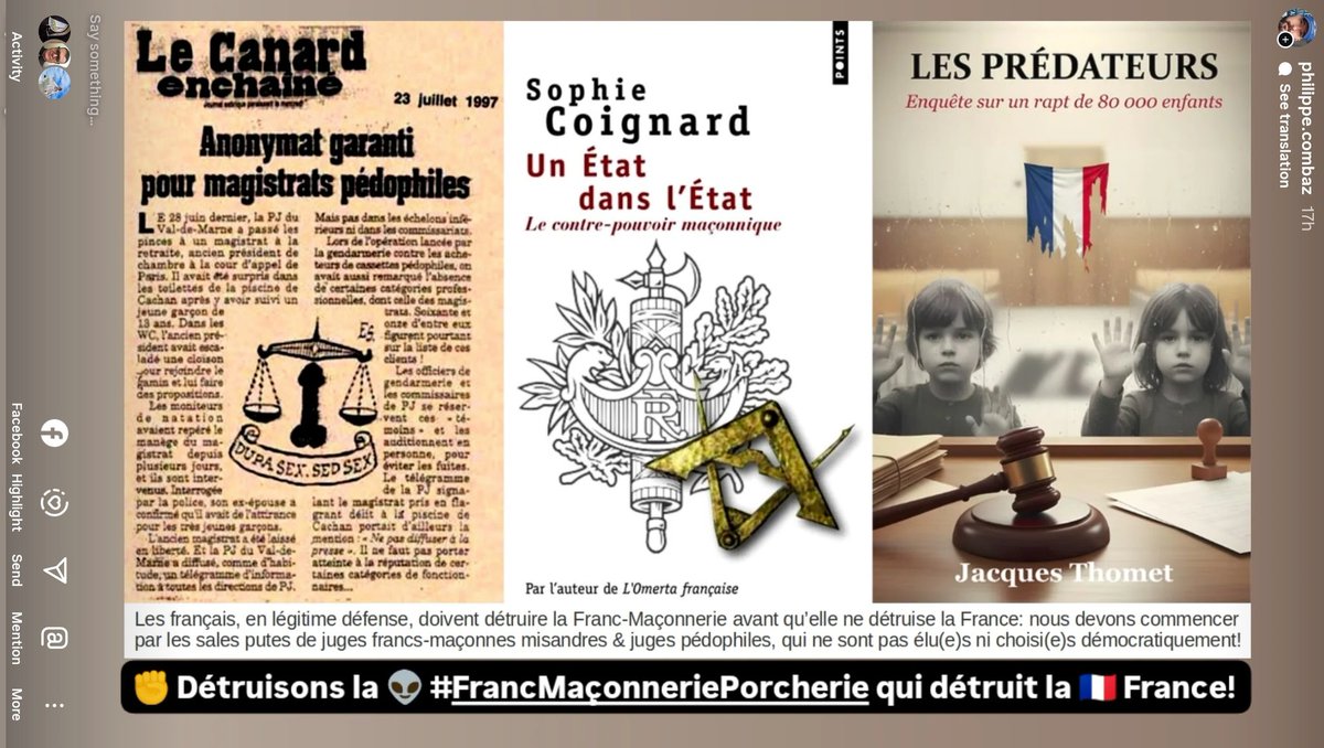 PaxMetanola's tweet photo. @InfodefenseFR @CharpinMylene 👽 Tous pour un, un pourri, tous pourris!
👽👽 #FrancMaçonnerieAMGOT #FrancMaçonnerie
👽👽👽 #LeClanDesTraîtres #AMGOT #LeClanDesSeigneurs #LeClanDesParasites... https://t.co/nKMeEoGV1P
