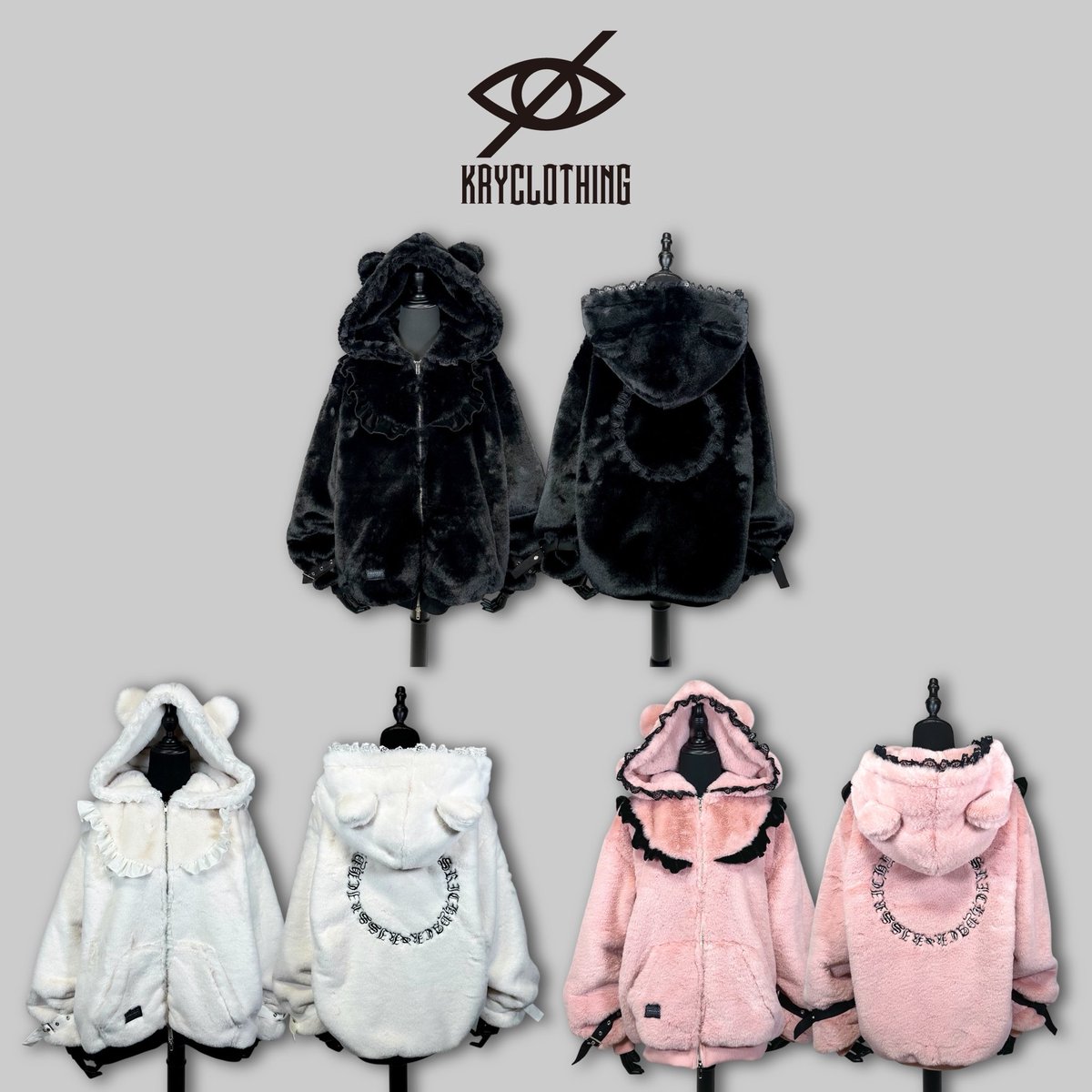 2026 KRY WINTER COLLECTION】 クマ耳フリルファーアウター「YUUMAL