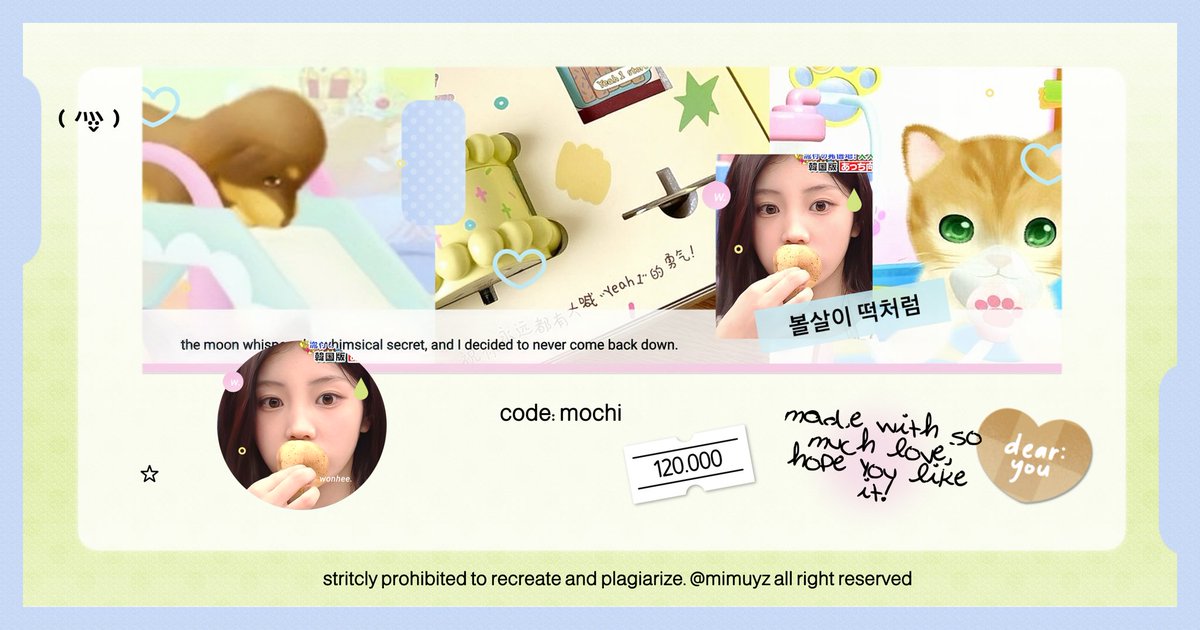 mimuyz's tweet image. hii, mind to help repost? thank you ♥︎ #zonauang #zonaba

aku punya 9 template layout moodie terakhir buat dijual besok :3 ✏️🖼 tolong diospek ya, kalau tidak aman bisa dm aku baik-baik &amp;gt;______&amp;lt; 💌🫧

semua layout model ufs ya, cek ALT untuk info chara &amp;amp; harga!