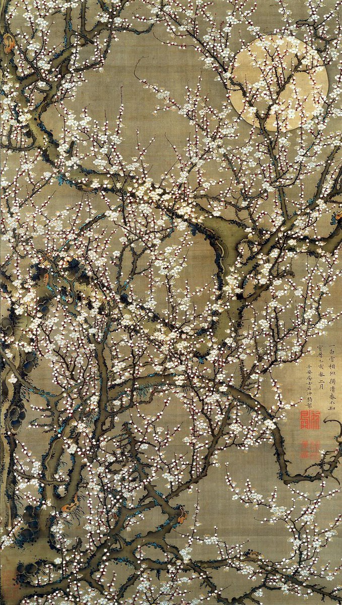 Ces fleurs de prunier de Itō Jakuchū (1755) appellent à la rêverie