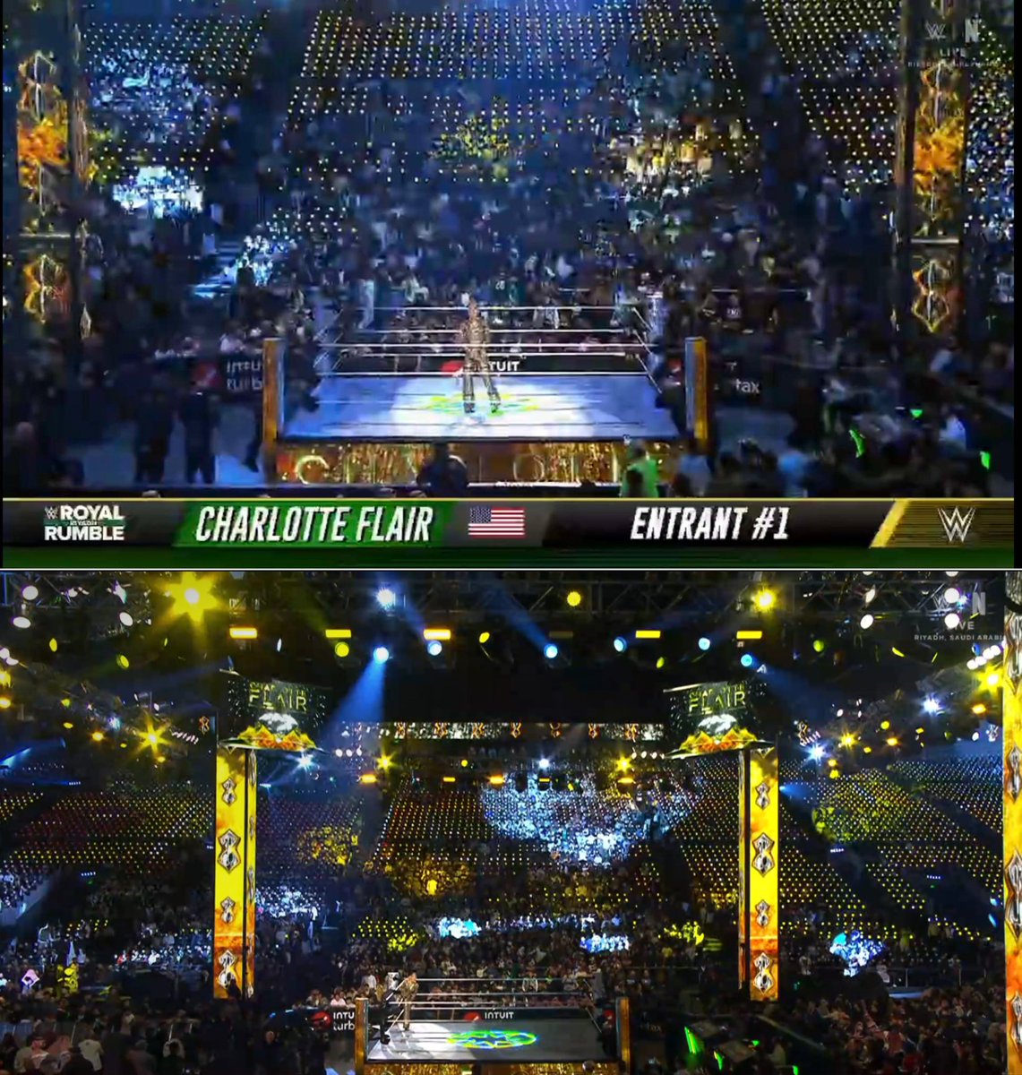 _llwr's tweet photo. الحكومة السعودية دفعت اكثر من 100 مليون دولار لإستضافة عرض المصارعة Royal rumble، و النتيجة كثير من المقاعد خالية!!!

#RoyalRumble https://t.co/4I4WnoI5j3