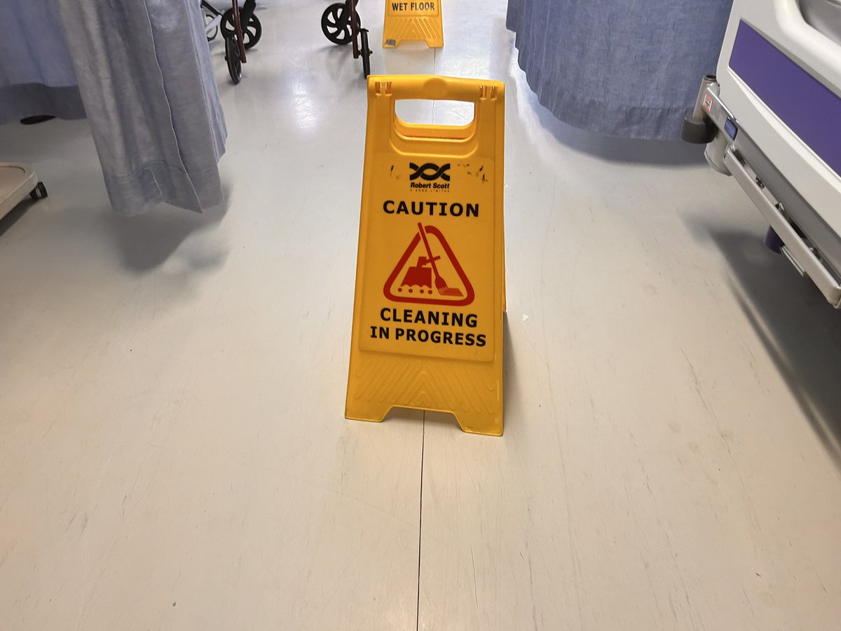 AlfieJFox's tweet photo. Everyday I was in hospital yellow A frames in middle of corridors and in middle of doorways #ThinkDisability I complained told if people slip on clean floor they will sue BUT WHAT ABOUT people with disabilities and VI is it ok if we fall 1/2 https://t.co/jwR8Wr8U8H