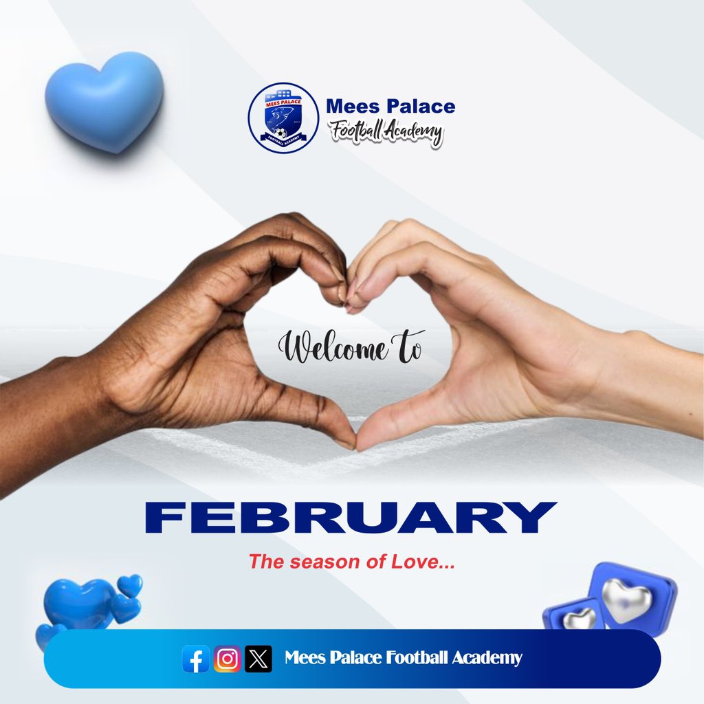 Hello February 

New month. New goals. Same mission — building champions the right way.
Welcome to a month of hard work, discipline and dreams in motion at Mees Palace Football Academy.

#HelloFebruary #MPFA