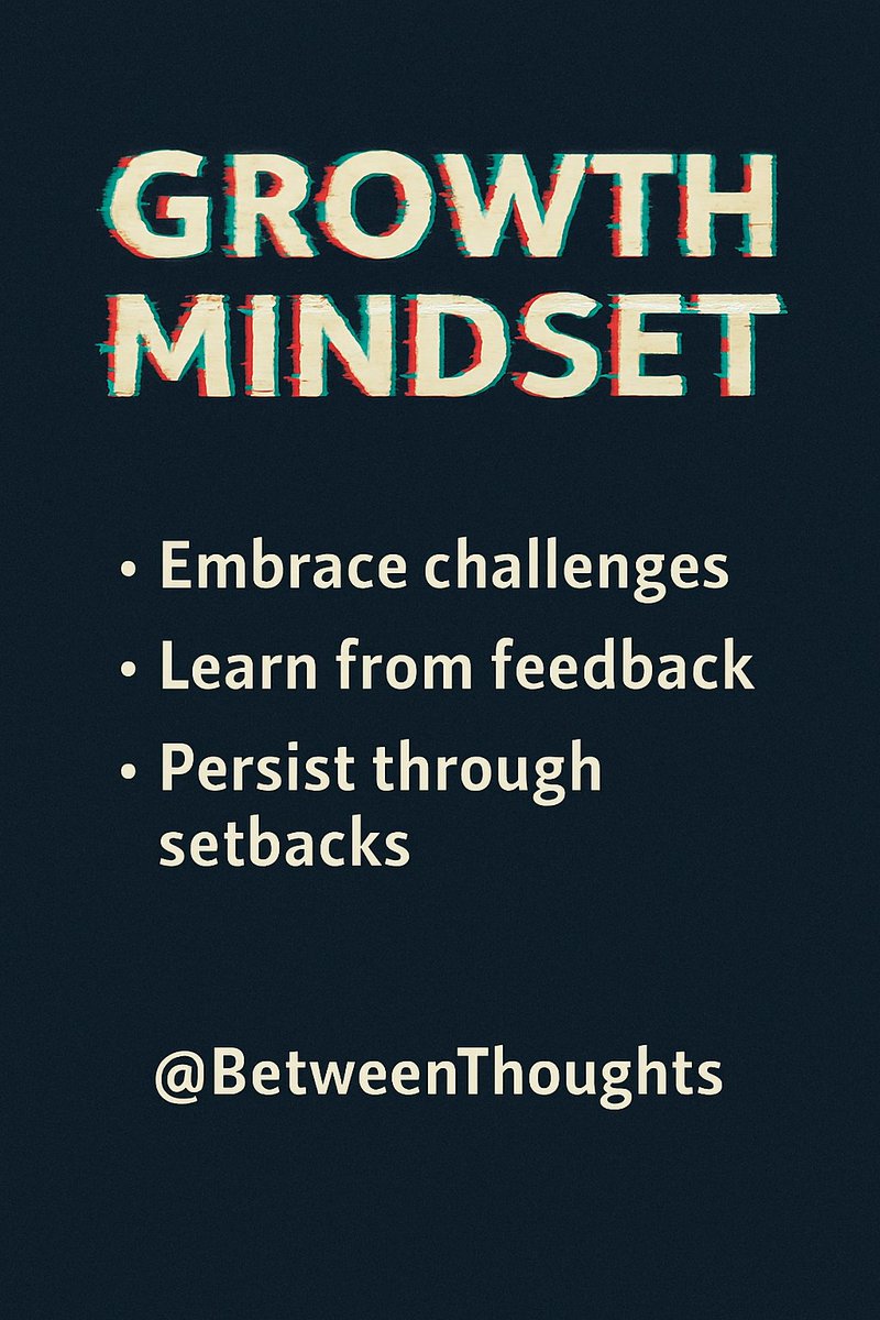 thoughts0916's tweet photo. Growth isn’t about perfection—it’s about persistence. Embrace challenges, learn from feedback, and keep moving forward. 💪🧠⚡

#GrowthMindset #Resilience #BetweenThoughts https://t.co/ntOQpOTmV4