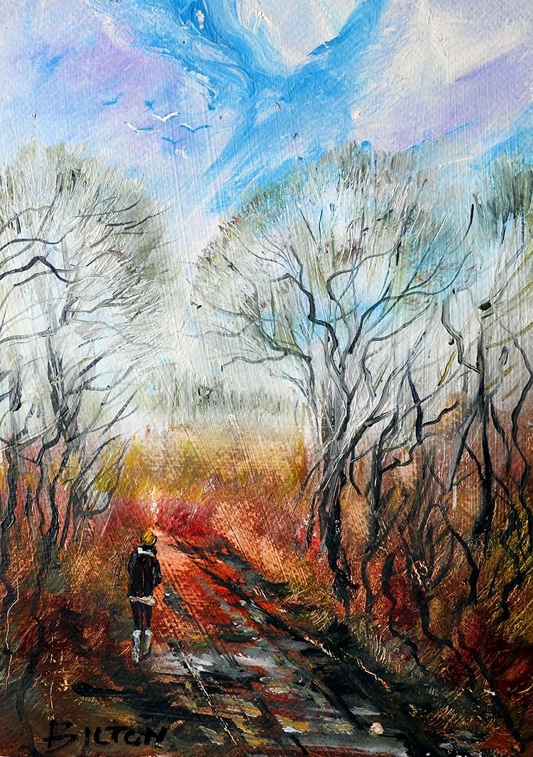 ChrisBilton3's tweet photo. #floodlands #flooding #paintingtheweather #muddypath #acrylicpainting #pleinairpainting #artinsouthyorkshire #paintingoutside #directobservation #landscapepainting #southyorkshire #biltonart #opencountry #trees #clouds #allaprima #clarifiedimpressionism #expressiverealism https://t.co/mUR2c5K6cv
