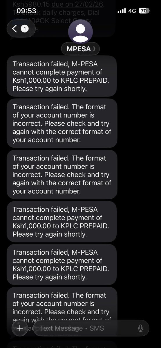 MuthokaJanet's tweet photo. @KenyaPower_Care Hi 
Unable to buy tokens 
Urgently assist 
Mtr no 54601032003 https://t.co/GlRg3OlZSN