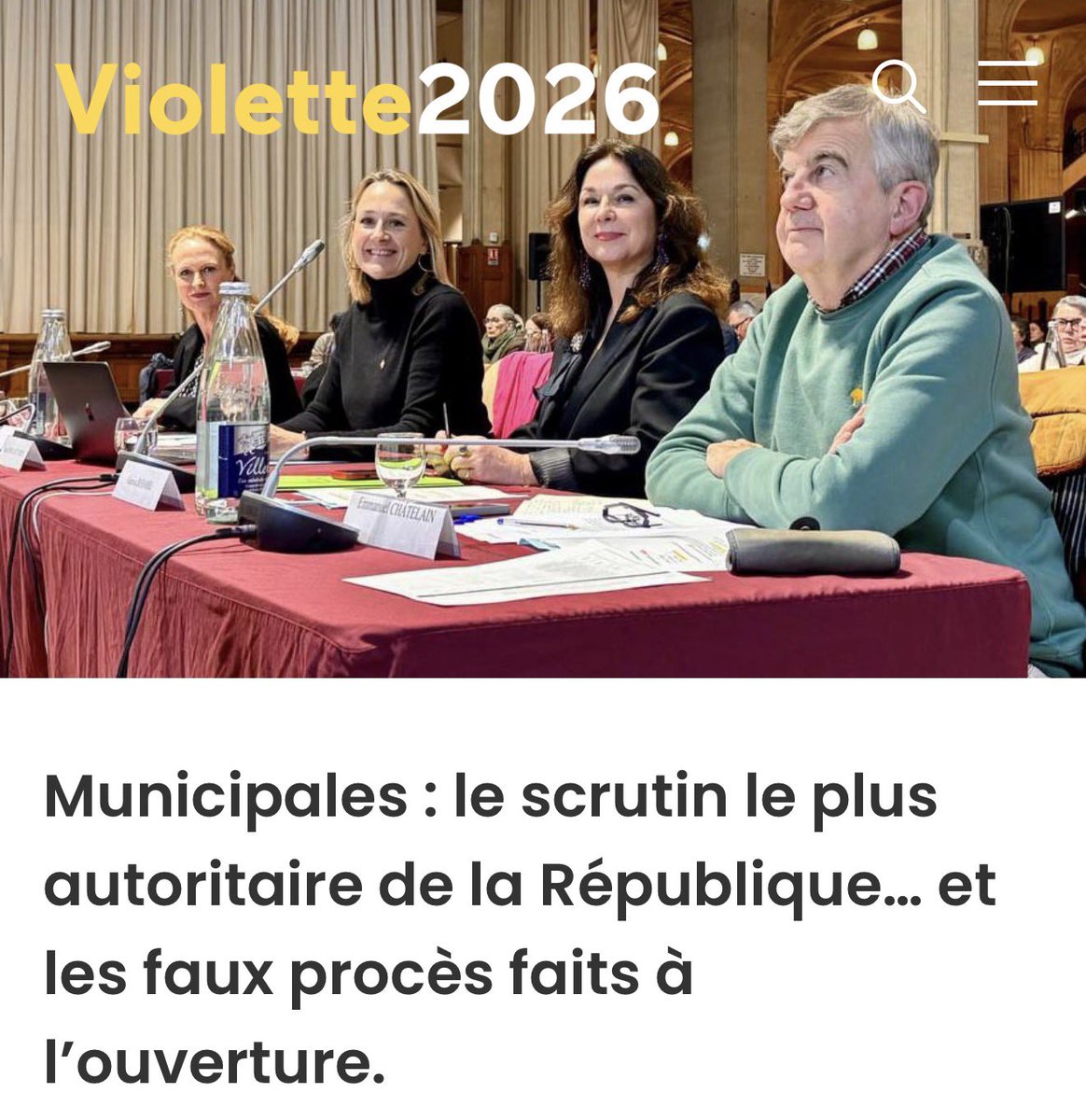 #Lille : Pour détailler les propositions de mon programme pour Lille 2026 sur la gouvernance et la place de l’opposition, et pour préciser les positions collectives de #FaireRespirerLille suite à un indiscret dans la presse, voici ma tribune. 👉🏻 
violette2026.fr/2026/01/31/mun…