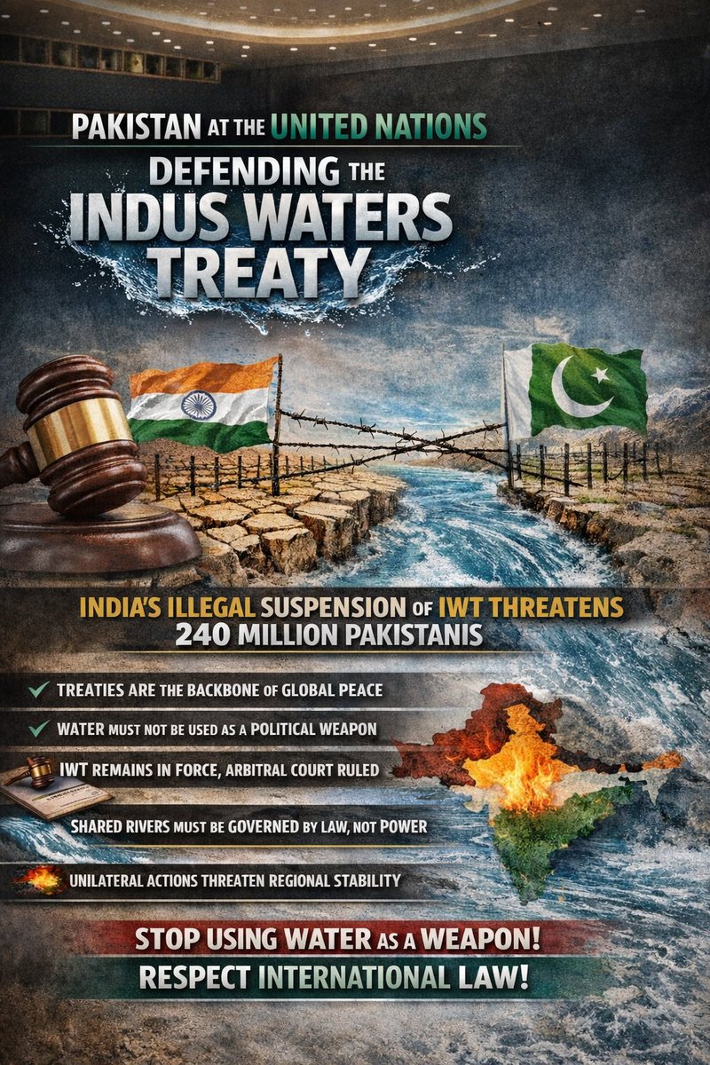 Mekaal111's tweet photo. India’s move threatens the water security of 240 million Pakistanis, turning rivers into political weapons. https://t.co/UmmtKEYh2g