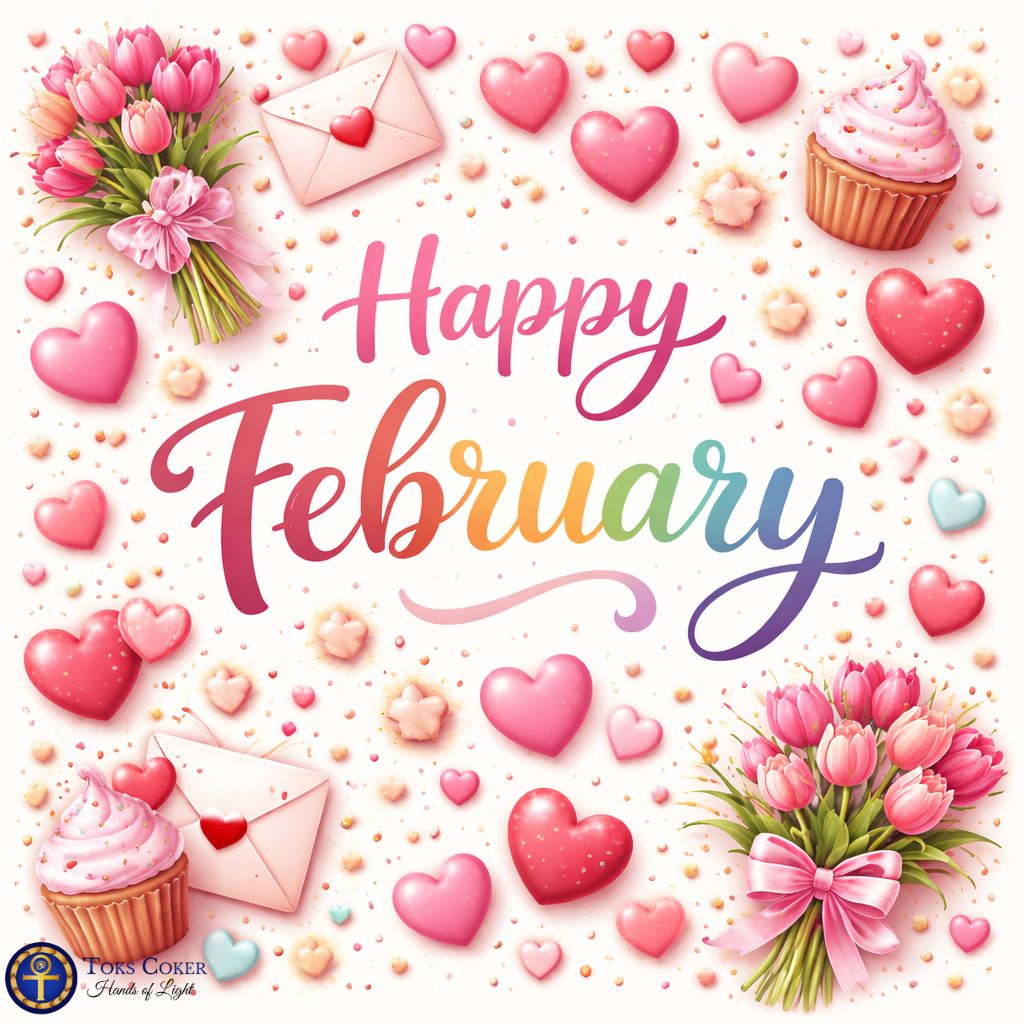 Happy New Month - Happy February. The name comes from the Latin 'februarius mensis', meaning "month of purification". 

#ToksCoker #HandsOfLight #happyfebruary #February2026 #February1st #February #monthofpurification #purificationoftheheart