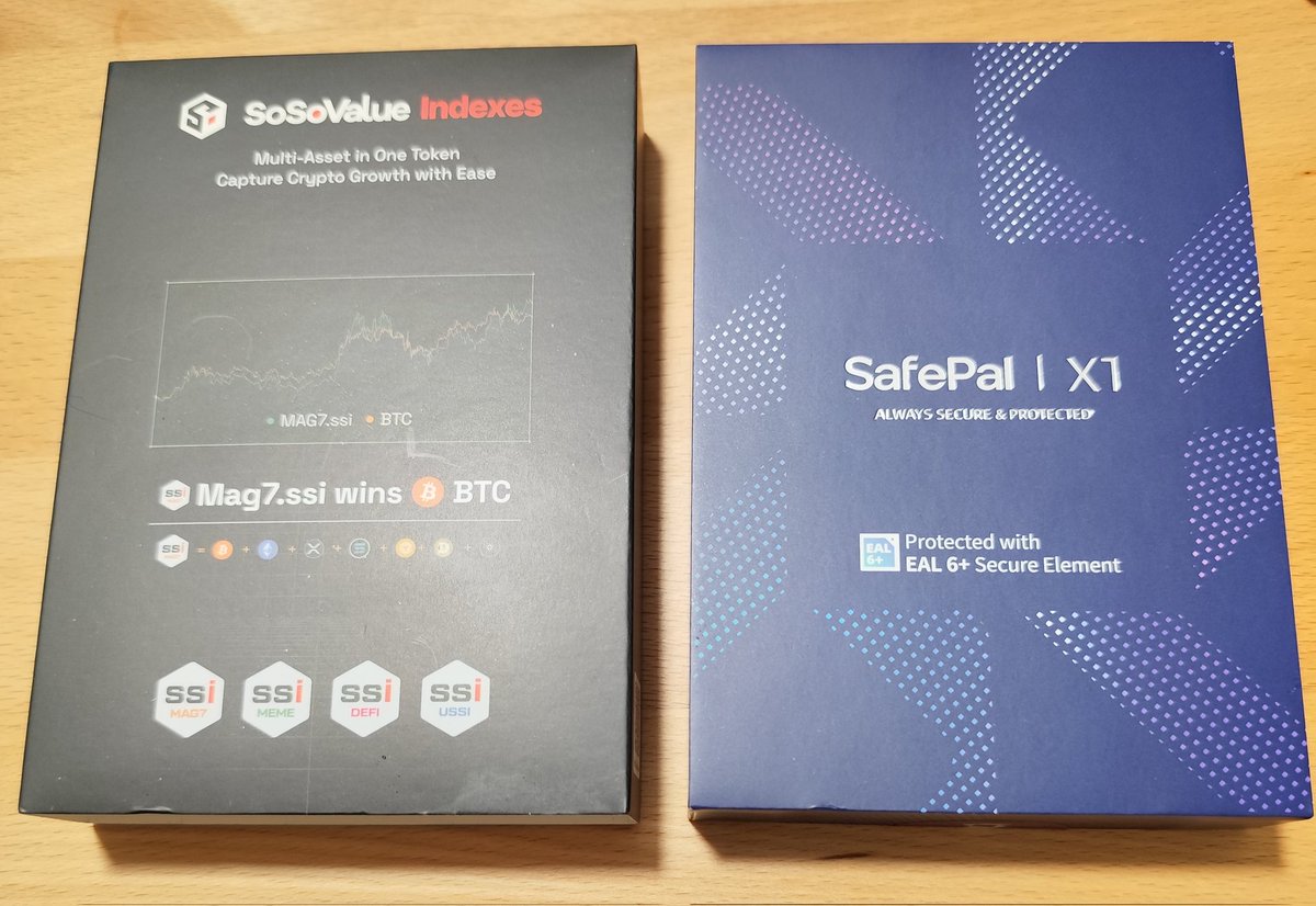 ZZjb2Uyut5Ipb8Y's tweet photo. 「SafePal X1 ウォレット」が届きました!
カッコいい🎉
@SoSoValueCrypto
@safepal
@SosovalueJP
#ProofOfGrowth https://t.co/H6nekQggxk