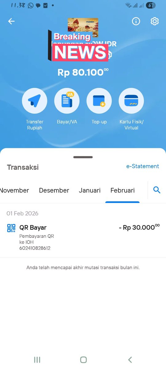 raninafillah's tweet photo. @triindonesia ini gimana si bank udah kepotong kok di bima+ nya gagal? chat cs juga gaada responnya https://t.co/Z5G4dcOt2m