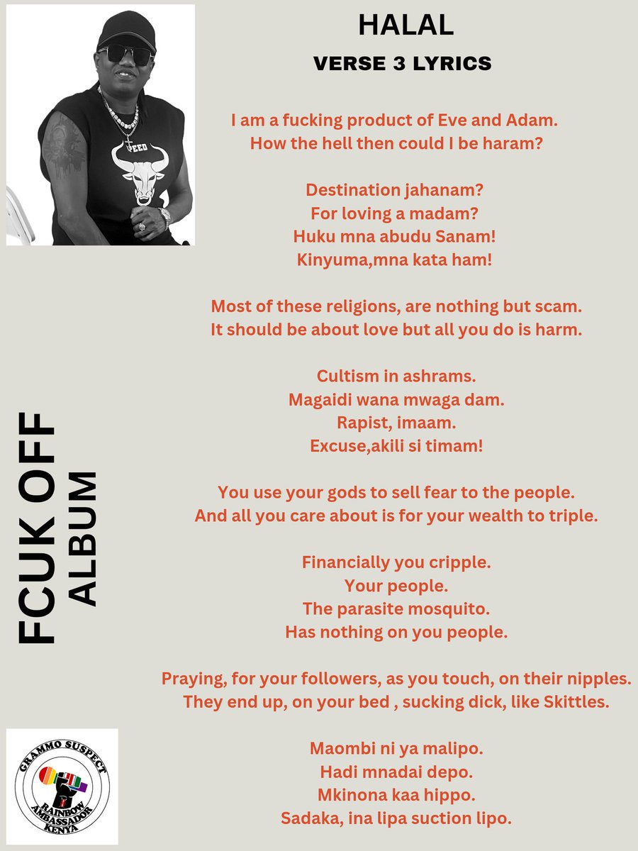 GrammoSuspect's tweet photo. #HALAL 
#Verse3
#FcukOffAlbum 
#FcukHomophobia https://t.co/tw3Wc9q8wi