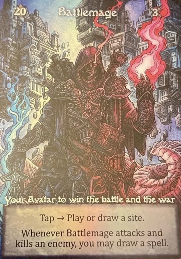 昨日、ソーサリーの分からなかったルール教えて貰えた☺️
色んなアバターいて面白い！
とりあえず絵が気に入ったバトルメイジでデッキ作ってみる！