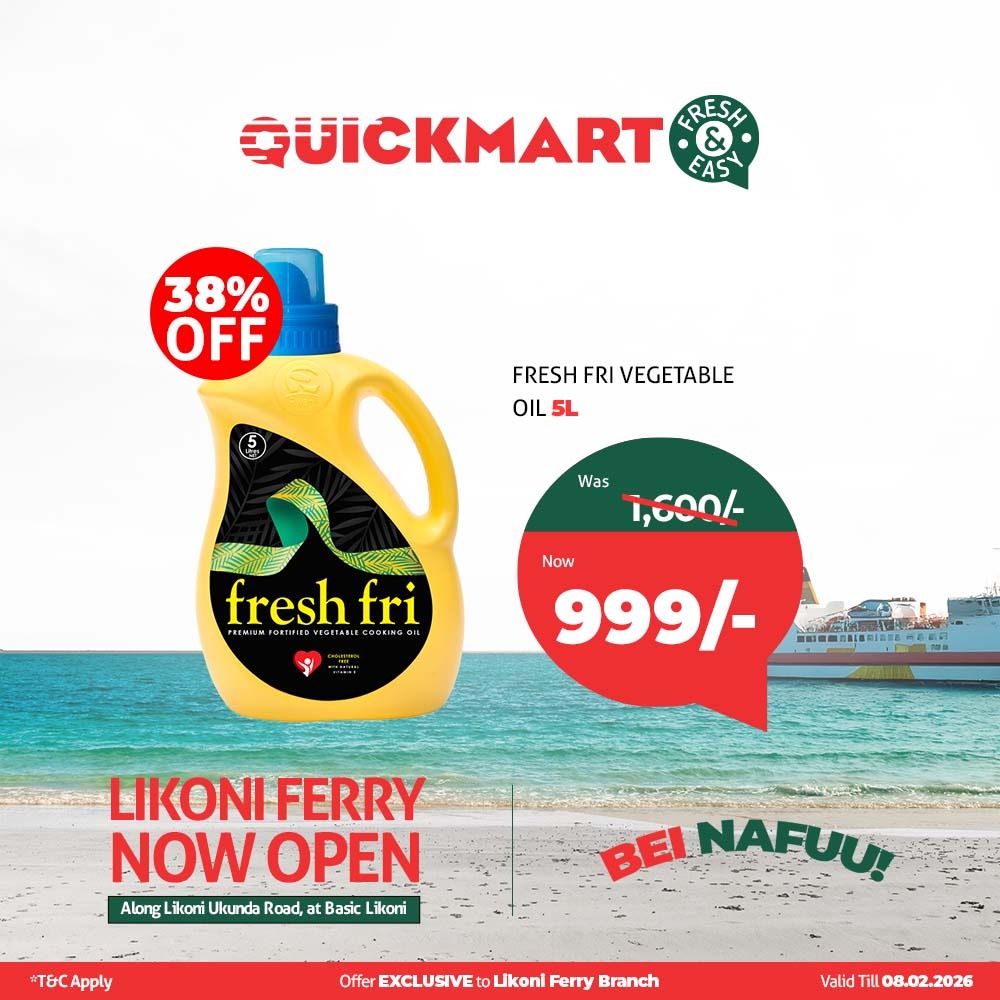 curtiske6's tweet image. Likoni Ferry hustle deserves shopping that keeps up. Fresh options and easy access help you grab what you need without interrupting your daily flow. #QuickmartLikoniFerry #FreshAndEasy
