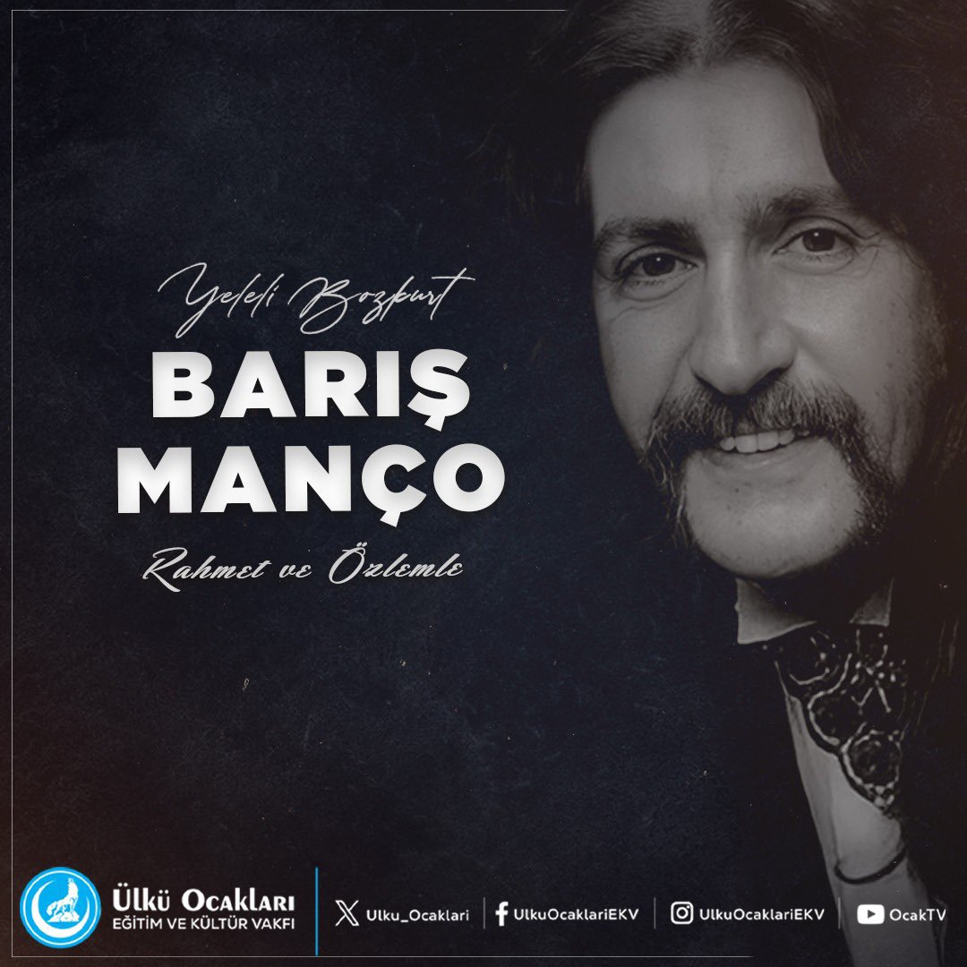 Vefatının yıl dönümünde #BarışManço'yu saygı ve özlemle anıyoruz.
Ruhun şad, mekanı cennet olsun.