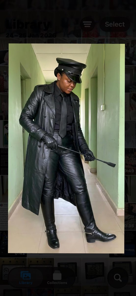booted_bola's tweet photo. Dressed for Discipline😈My outfits always describe my intended actions so if if you are smart, you should know my next line of action. Happy Sunday worms 😈#ridingboots #leathercoat #leatherpant #spurs #leathercap https://t.co/pLE2jCi061