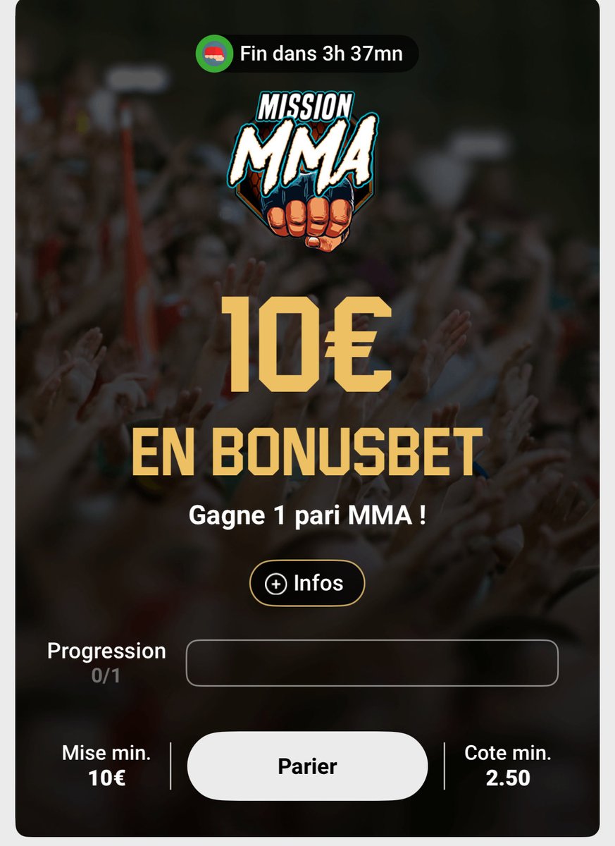 TonioUM's tweet photo. @UnibetFrance 

Tu peux me rajouter mon bonus Bet, j’en ai gagné 3 cette nuit. Merci 👍🏻 https://t.co/JpB5qRIFnx