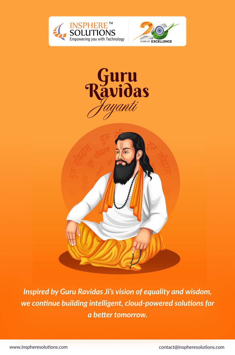 InsphereSoln's tweet photo. Honoring Sant Guru Ravidas Ji on his Jayanti.

His teachings of equality, compassion, and humanity continue to inspire a just and inclusive society. 
🙏

#GuruRavidasJayanti #SantRavidas #Equality #Humanity #inspheresolutions https://t.co/s6NsHM7Y0H