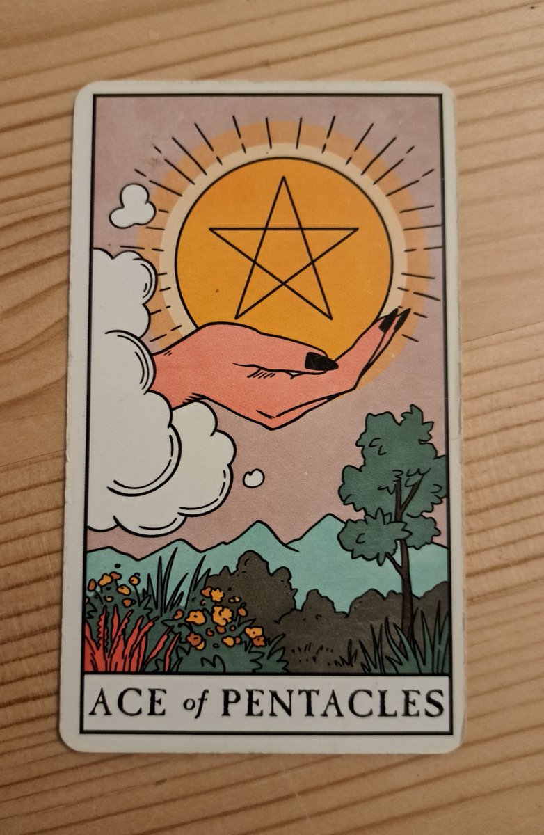 Laurajk32's tweet image. Today's card is Ace of Pentacles 

It's a good day to start something new!

#timing #new 

#tarot #tarotmessage #LauraJK32