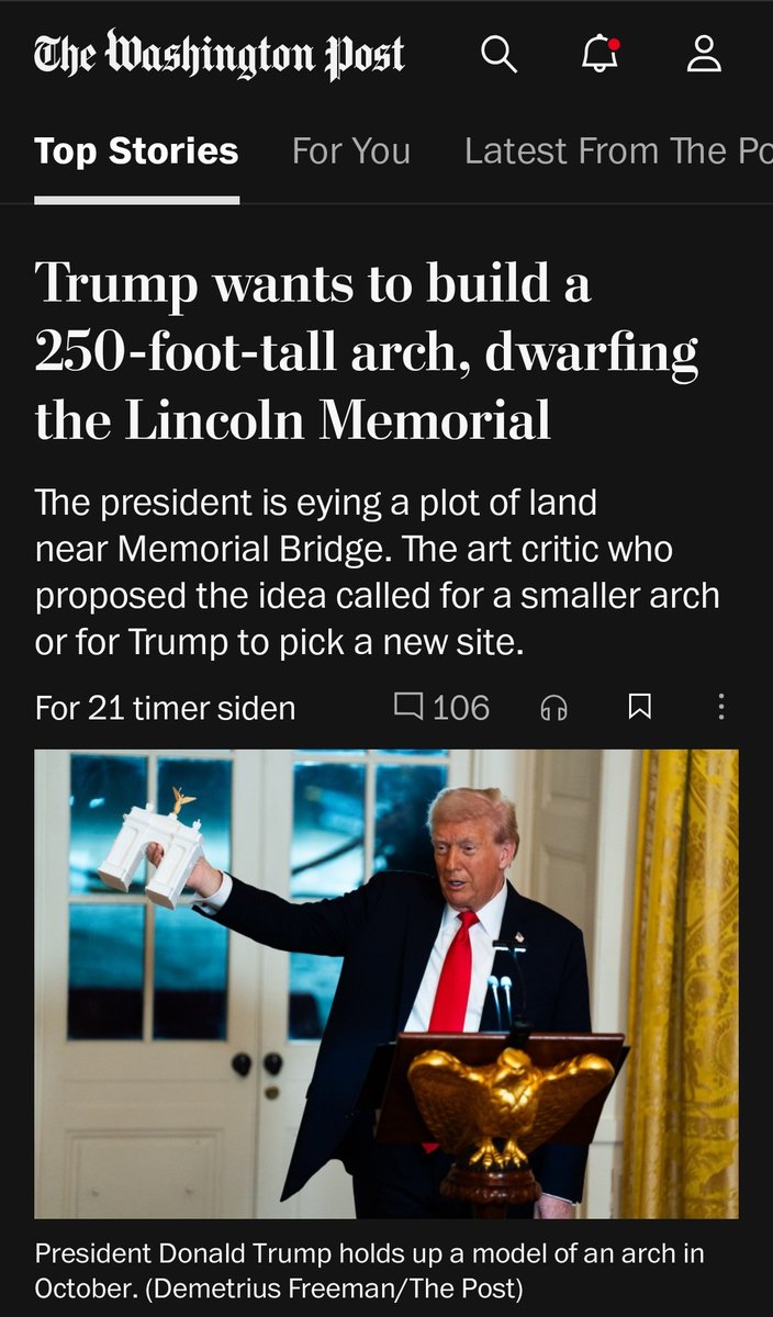 'Oh, you thought you'd get proper health care ..? Seriously? No, what we really need is a 250-foot arch.''