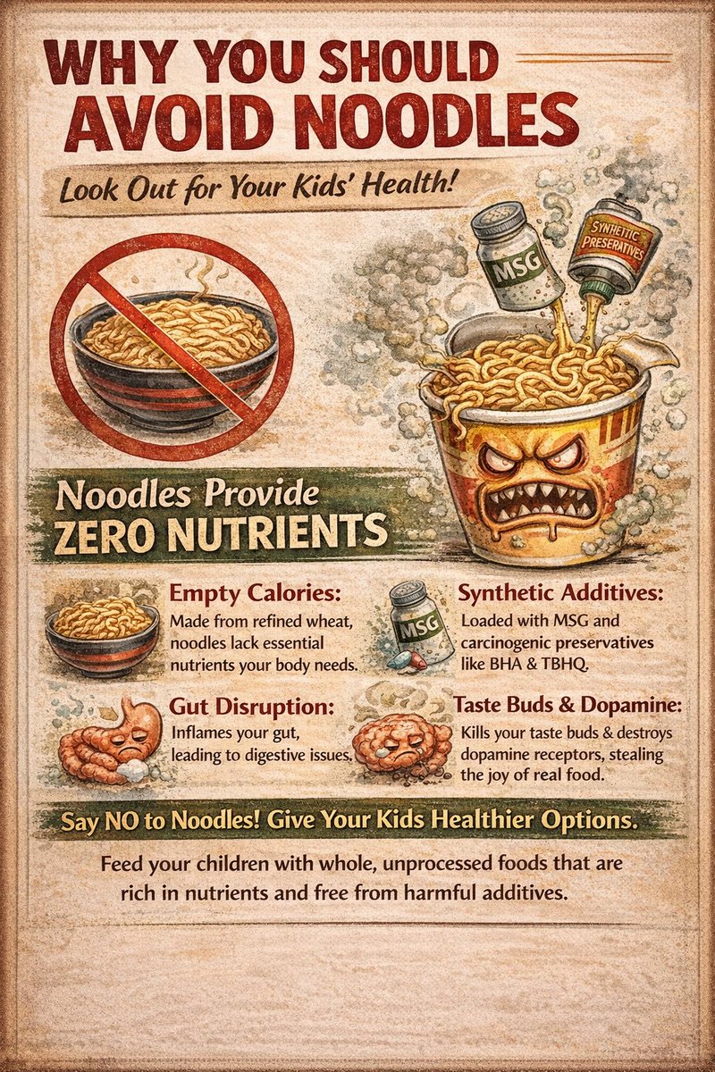 Your body deserves real food, not instant shortcuts. Avoid noodles loaded with sodium and preservatives, choose fresh, wholesome meals that nourish your gut, strengthen your immunity, and fuel a healthier life. Health is not found in packets; it is built on your plate.