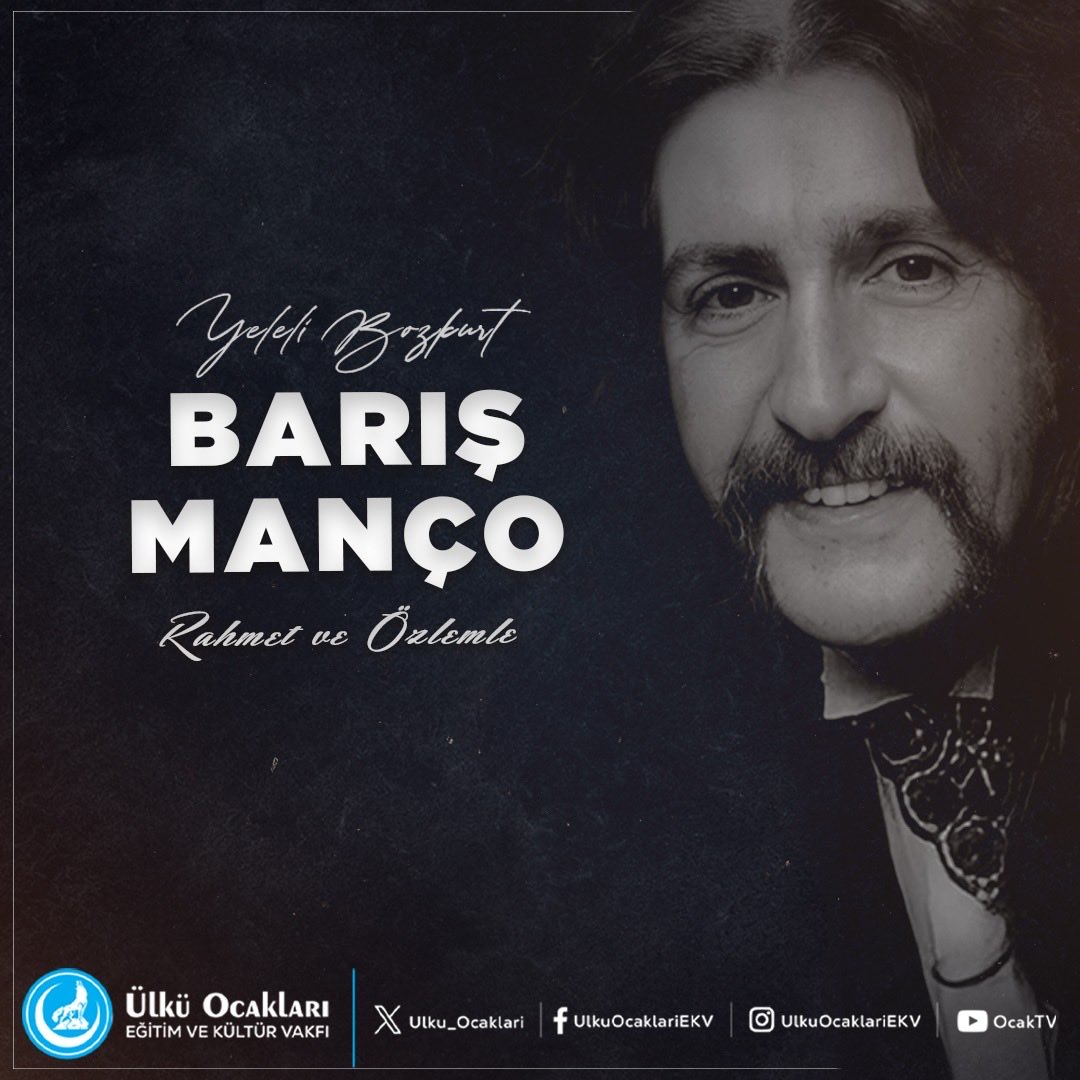 Vefatının yıl dönümünde #BarışManço'yu saygı ve özlemle anıyoruz.
Ruhun şad, mekanı cennet olsun.
<a href="/omerfarukyildrm/">Ömer Faruk Yıldırım</a> 
<a href="/BalabanKemal/">ϜϓſϞ Kemal BALABAN  🇹🇷🇹🇷🇹🇷</a> 
<a href="/UReis07/">Uğur ÖZKAN</a>
