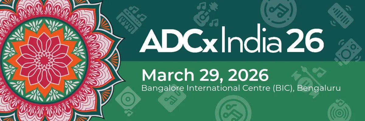 The Call for Talks for ADCx India 26 closes soon. If you have an interesting project that you'd like to present at the Audio Developer Conference platform, make use of this opportunity and submit an entry. audio.dev/adcx-india-26

<a href="/audiodevcon/">audiodevcon</a> #musictech #proaudio #gameaudio #ml