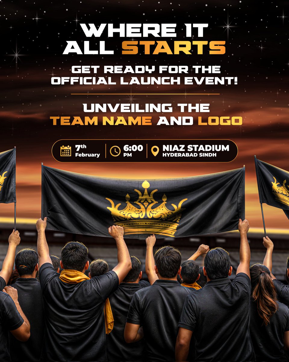 The energy is rising, and the stage is almost ready! 🔥

The official launch event is here, we’ll be awaiting you all at Niaz Stadium 🙌

Hyderabad, are you ready? ⚡️