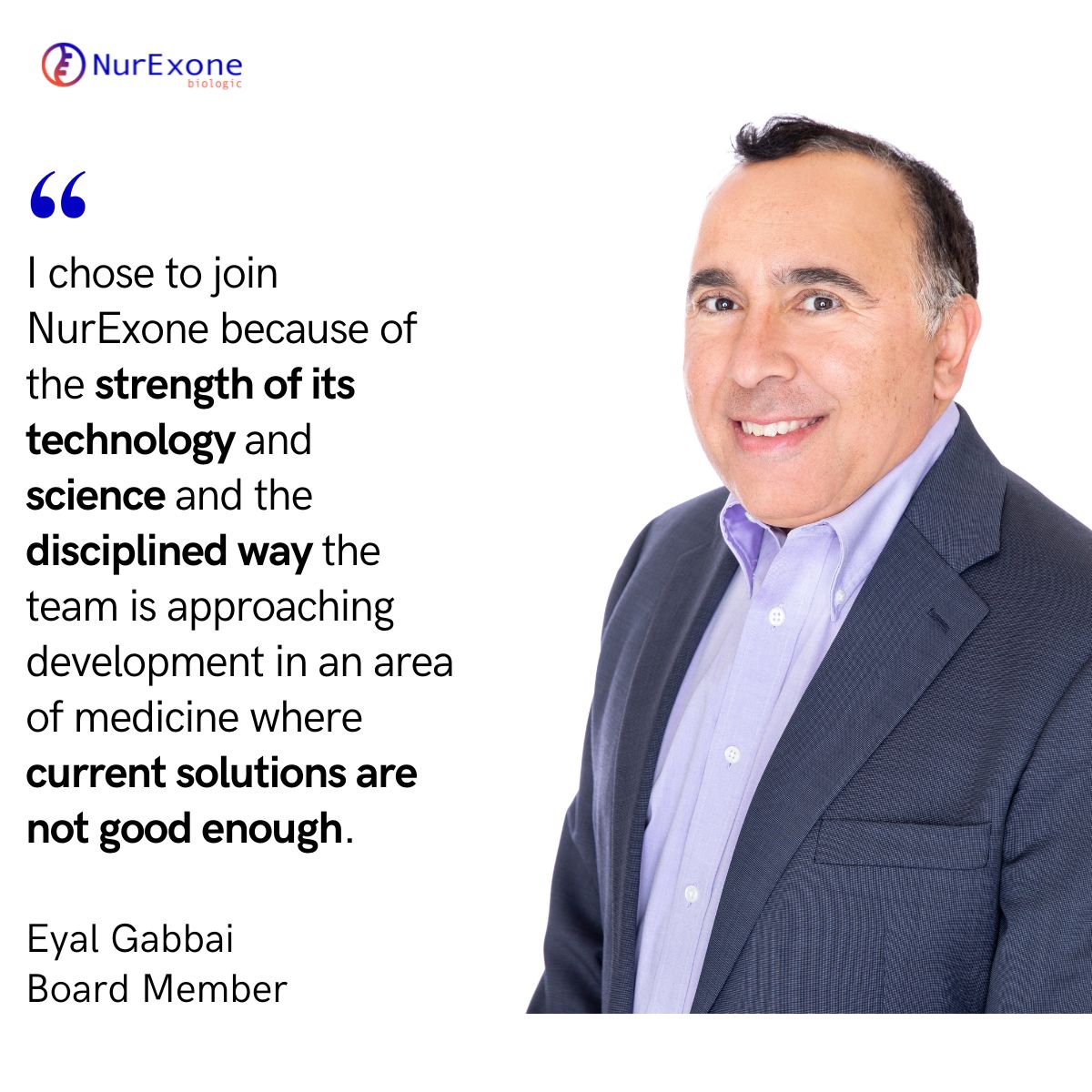 NurExone Biologic (TSXV: NRX) (Germany: J90) tweet media