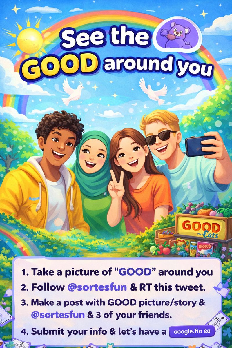 dacos156's tweet photo. Today’s GOOD for me is enjoying simple moments that make life brighter.
Sharing positivity and believing there’s always GOOD around us 🌈
@sortesfun
@ariiikato @moyano_agus123

#GOOD #publicgoods #sortes #BNB #BNBchain https://t.co/1J6JdAtsYU