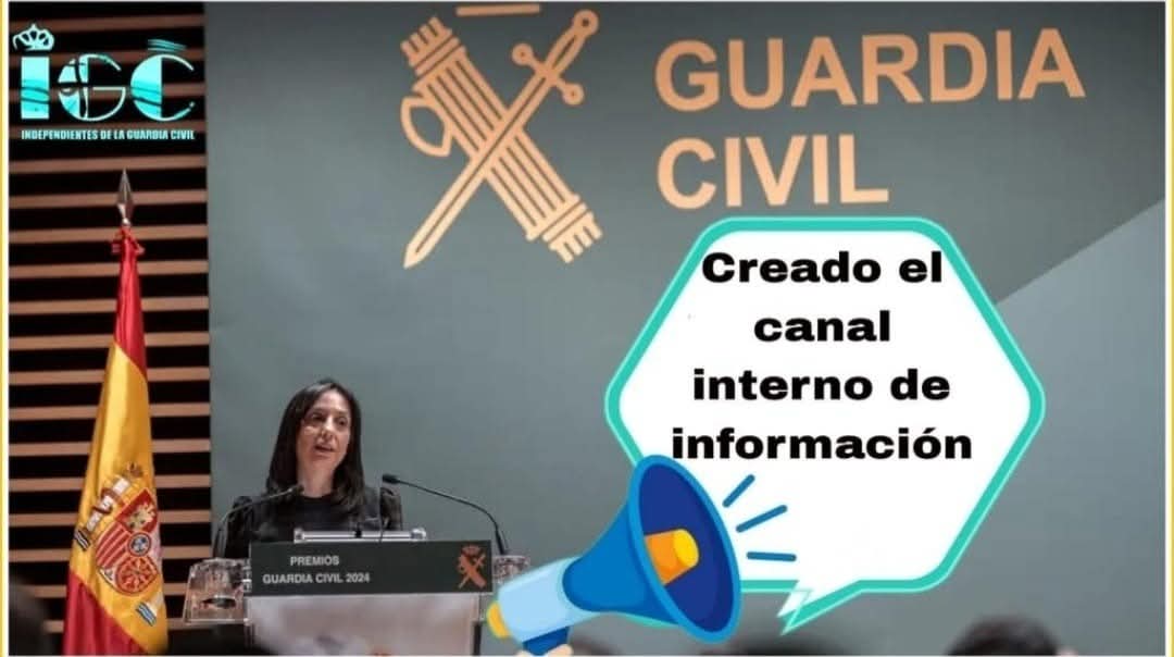 Como <a href="/guardiacivil/">Guardia Civil</a> debes de saber que el Cuerpo ha creado un Canal Interno de información, a disposición de todos sus efectivos, para que puedas transmitir, de manera anónima, cualquier anomalía que detectes en el funcionamiento de la Institución.