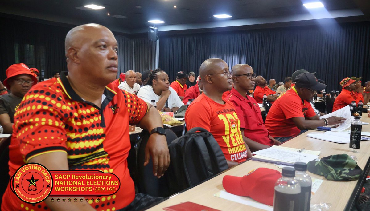 SACP1921's tweet image. A powerful show of attendance and commitment at the Revolutionary National Election Workshop, cadres from across the country gathered with one purpose: to prepare the Party for its historic electoral path.

#SACP #RevolutionaryWorkshop #WorkingClassPower #ElectionReadiness