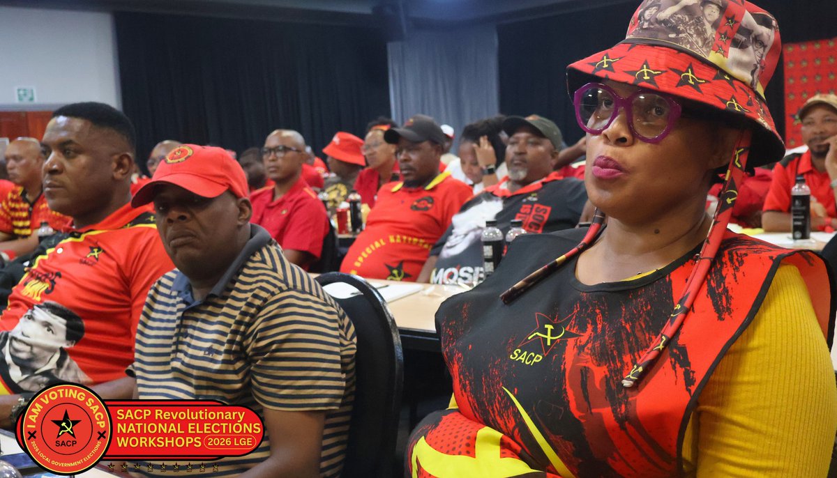 SACP1921's tweet image. A powerful show of attendance and commitment at the Revolutionary National Election Workshop, cadres from across the country gathered with one purpose: to prepare the Party for its historic electoral path.

#SACP #RevolutionaryWorkshop #WorkingClassPower #ElectionReadiness