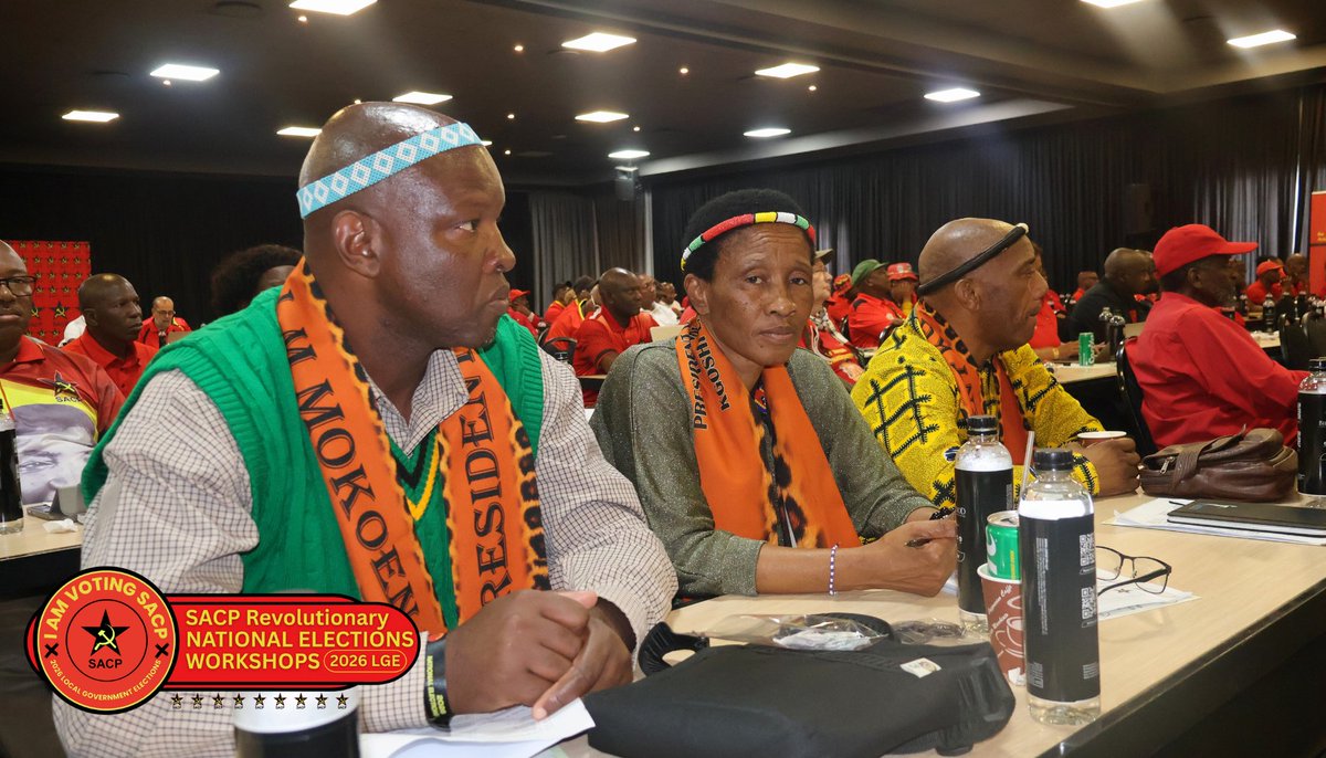 SACP1921's tweet image. A powerful show of attendance and commitment at the Revolutionary National Election Workshop, cadres from across the country gathered with one purpose: to prepare the Party for its historic electoral path.

#SACP #RevolutionaryWorkshop #WorkingClassPower #ElectionReadiness