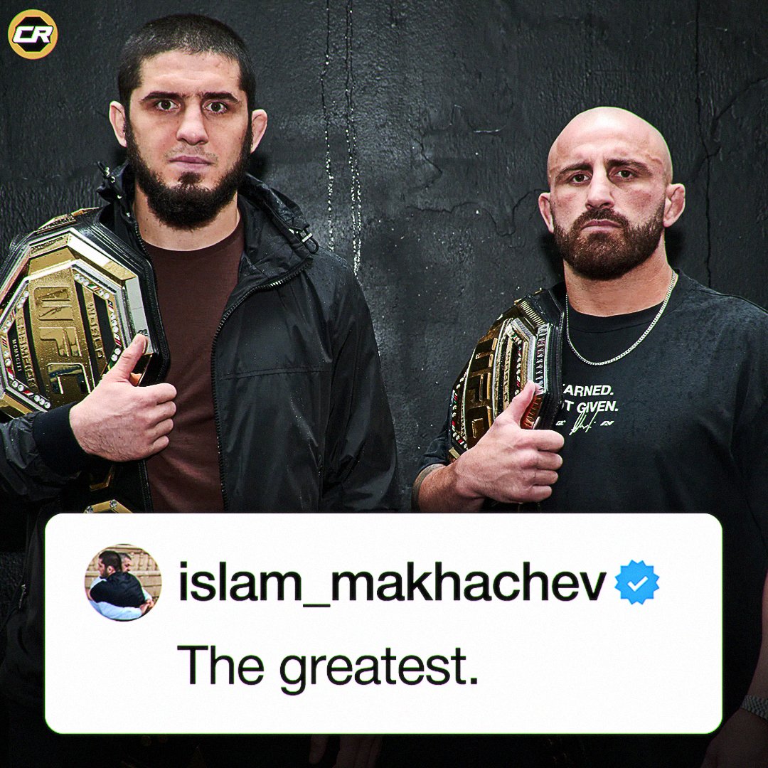 ChampRDS's tweet image. Islam Makhachev reacts to Alexander Volkanovski's win over Diego Lopes

"The greatest." 🤝