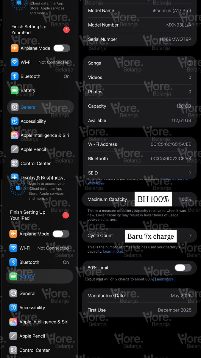 enolistyaa's tweet photo. Aloo peeps 👋🏻✨✨✨

Wts jual iPad Mini 7 128 gb wifi only . 
Bh 100% baru 7 charge, garansi inter on s/d Desember 2026. Kelengkapan fullset original, mulus nominus, terpasang screen protector dan case. COD Jakarta/shopee💰: 6.950 

#wtsipad #jualipad #ipadmini7 https://t.co/sV6IuU3bQ2
