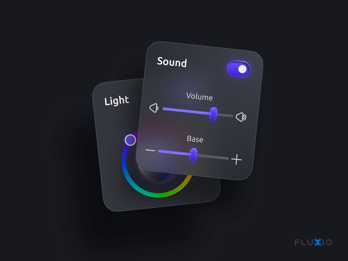 Fluxio control panel. dark, neon, presets for every mood.  
Your favorite mode? Game / Movie / Romantic / Music / Relax ? 🌌

#UIUX #DarkMode #FluxioDesigns