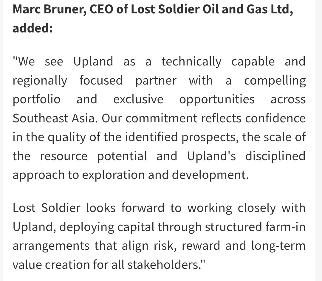 bigguyad's tweet image. It really is exciting times for @Uplandtweets :

✅️ "Exclusive" SE Asia opportunities
✅️ Multi-year drilling programme preapred
✅️ Farm in &amp;amp; funding arrangements confirmed
✅️ Targeting: c.5 billon boe
 
🔥 "developments which have been years in the making"🔥

#UPL