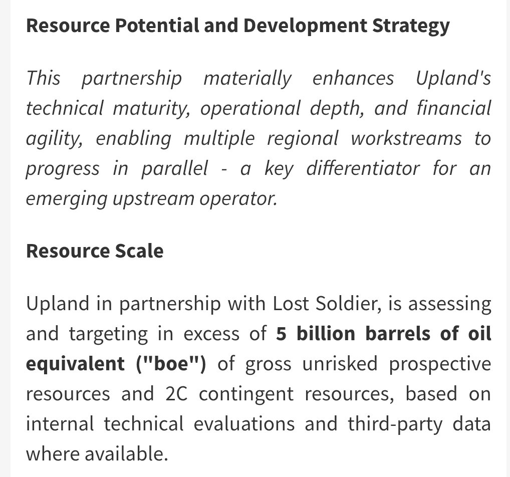 bigguyad's tweet image. It really is exciting times for @Uplandtweets :

✅️ "Exclusive" SE Asia opportunities
✅️ Multi-year drilling programme preapred
✅️ Farm in &amp;amp; funding arrangements confirmed
✅️ Targeting: c.5 billon boe
 
🔥 "developments which have been years in the making"🔥

#UPL