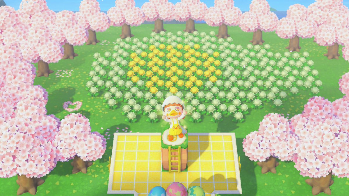 oiceena_'s tweet photo. いつも心に目玉焼きを🍳(？)
🥚🐥🐓🌸

#AnimalCrossing 
#ACNH #あつ森 https://t.co/ML30Db9x2g