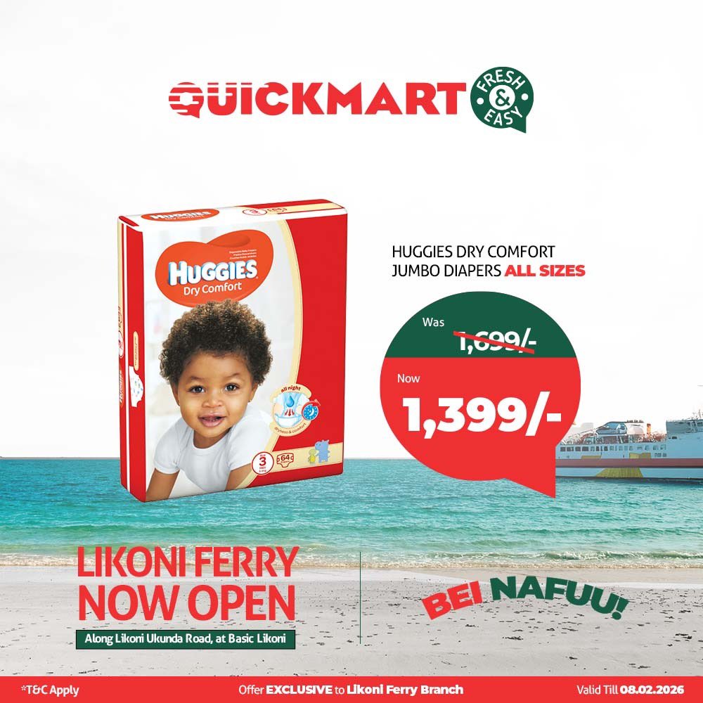 Total_dadoic's tweet image. Enjoy the perfect blend of convenience and quality at QuickMart Likoni Ferry, where promotions, fresh selections, and attentive service ensure you get the most out of every shopping trip. #QuickmartLikoniFerry #FreshAndEasy.